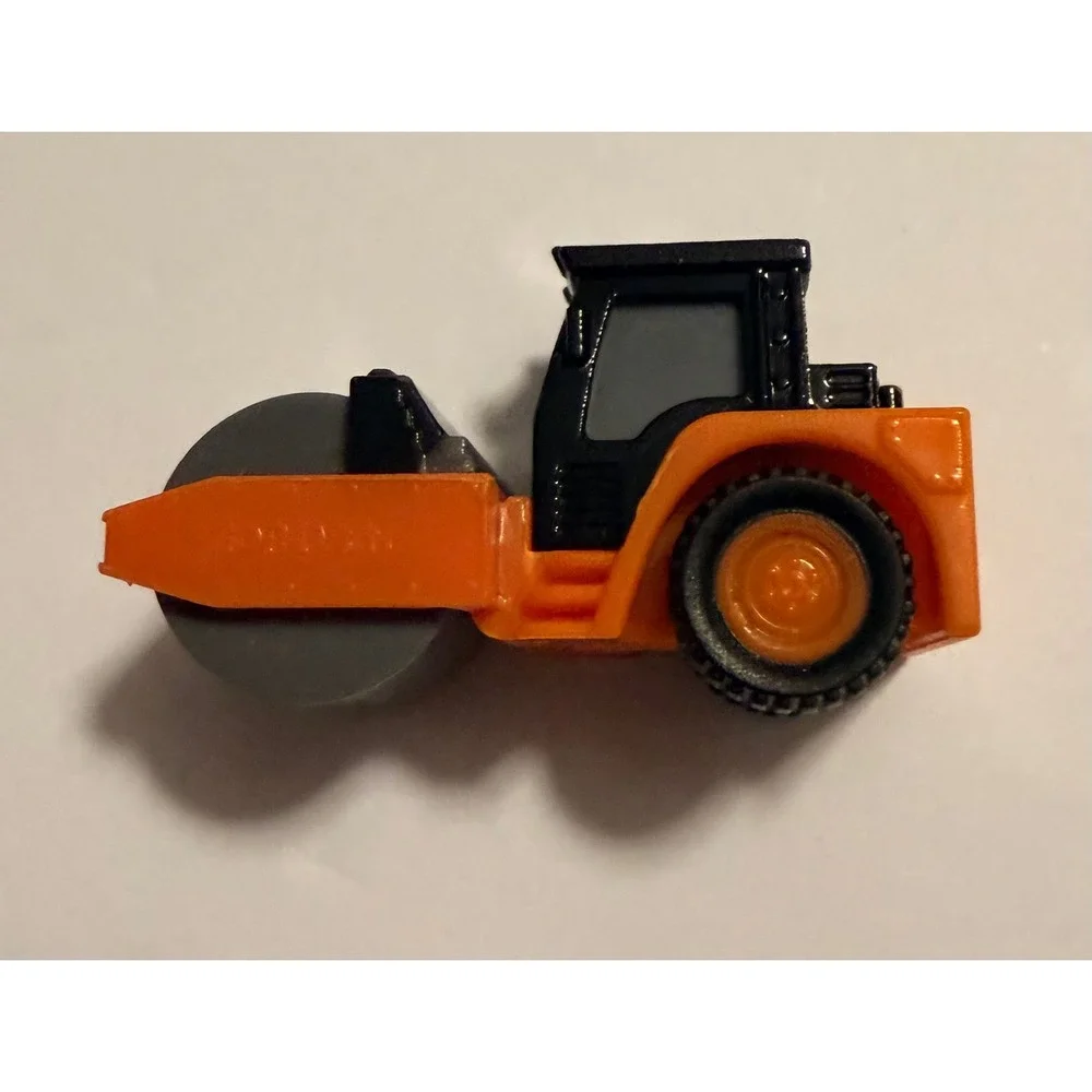 Driven by Battat Micro Steam Roller Orange‎ Black Construction Toy Vehicle